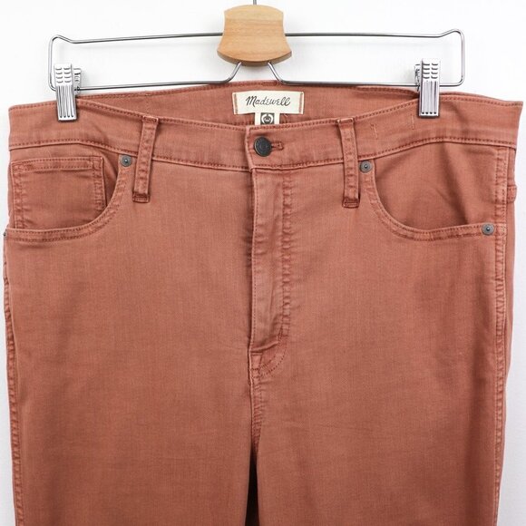 Madewell 10" High-Rise Skinny Jeans Garment-Dyed TENCEL Denim Edition Clay 32 - Picture 6 of 12